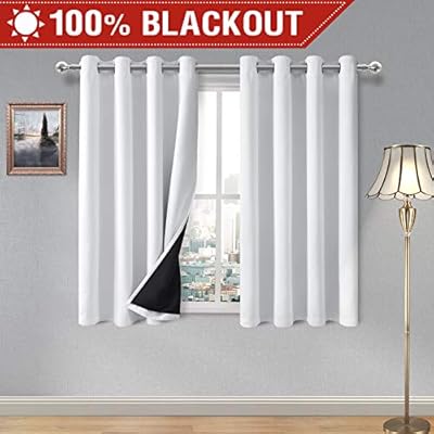 Amazon Com Dwcn 100 White Blackout Curtains Thermal Insulated