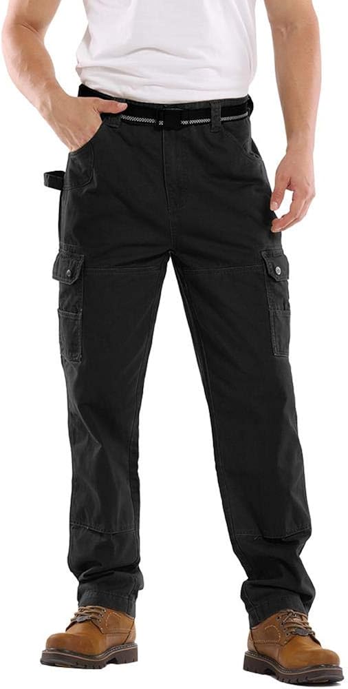 AKARMY Men's Multi Pocket Heavy Duty Work Pants Tactical Military