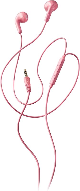 Cross Flip Pink - Cuffie Intraurali con Microfono e Pulsante Multifunzione, Controllo Musica e Chiamate Cavo 120 cm, Jack 3,5 mm