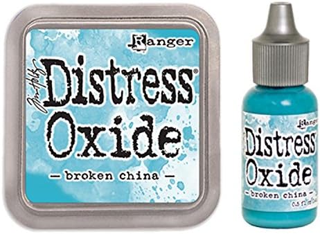 SPECIAL BUNDLE Ranger Tim Holtz Distress Oxide Ink Pad BROKEN CHINA + Reinker