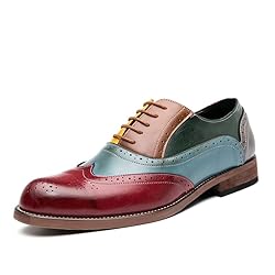 HuitJours Men Oxford Lace up Dress Shoes Wingtip