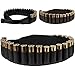 BRONZEDOG Handmade Leather Shotgun Shell Cartridge Belt Holder Bandolier Buttstock 12 Gauge for Rifles Hunting Ammo Pouch Bag