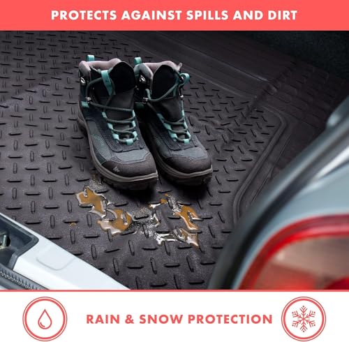 NEOROSVIKA Tapete para Cajuela, Tapete de Carga Resistente para Todo Tipo de Clima, Tapetes de Carga Resistente para Todo Tipo de Clima, Tapetes Cajuela para Coche (Tapete para Cajuela, 138 * 110CM)
