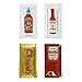 Sauce-To-Go Bundle: 25 Packets Each of Tapatio, Cholula, Sriracha, Frank's Hot Sauce & (1) Scoville Unit Scale