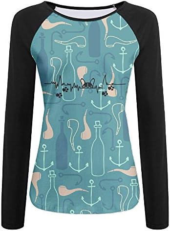Yhzk Shirt Papillon Dog Heartbeat Women's Suit 3D Printed T-Shirt Tee