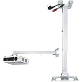 Deselen Projector Ceiling and Wall Mount, Easy Installation Versatile Mount, Universal Max 20 kg, White
