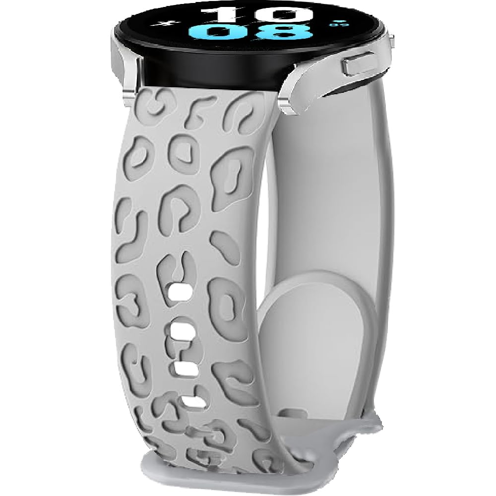 Watch Strap Silicone for Polar ignite 3/ignite2/ignite/Pacer/Unite, 20mm Leopard Bracelet Sport Replacement Band for Withings ScanWatch 2 42mm/Steel HR 40mm/HR Sport