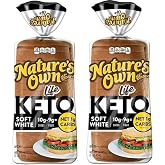 Nature's Own Keto Bread: Low-Carb Partner - No Preservatives, No HFCS - 1g Net Carbs - (Pack of 2)