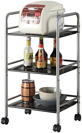 GXYGWJ Kitchen Shelf Storage Shelf Microwave Storage Rack Three-tier Storage Cart Rack Shelf Shelf Kitchen storage rack