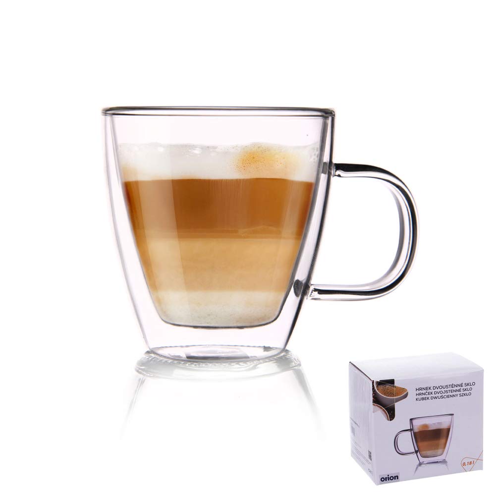 Orion Double-Walled Double-Walled Thermal Glass for Coffee Espresso Cappuccino Tea 110 ml