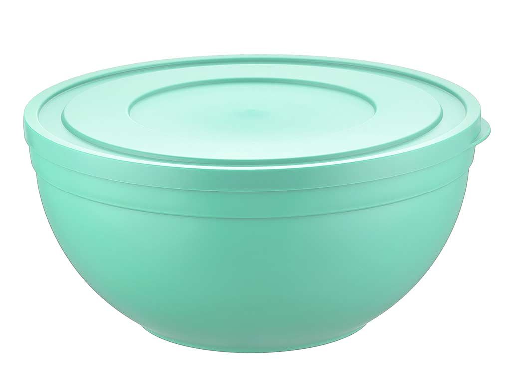 Maya Professional Tools 031259 V Bowl with Lid Sandy, 6 Liters, green pastel