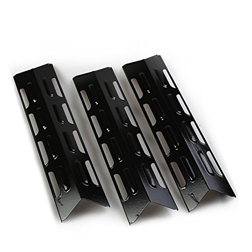 BOBIN 92071 (3-Pack) Porcelain Steel Heat Plate / Heat Shield Replacement for Select Gas Grill Models Kenmore, Master Forge and Others (16 1/8