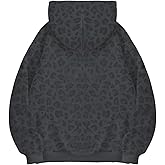 RoseSeek Women's Leopard Print Hoodies Long Sleeve Drawstring Cheetah Hoodies Y2k 90s Hooded Sweatshirt