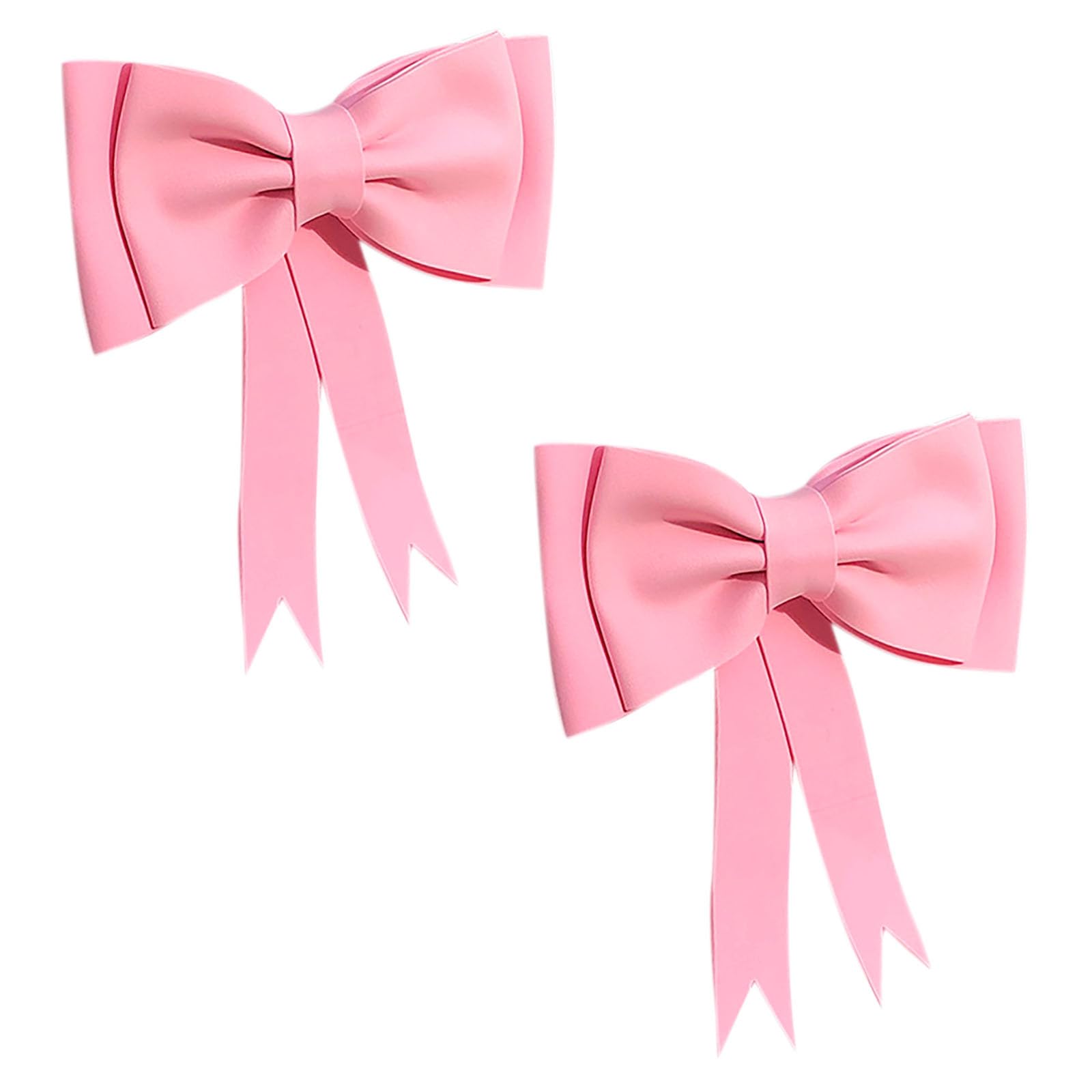 Photo 1 of 2pcs Oversized Pink Bow Birthday Cake Toppers for Women EVA Foam Bowknot Cake Decorations Wedding Cake Toppers for Girl Baby Shower Birthday Wedding Party Cake Decorations Supplies (Pink 2pcs)