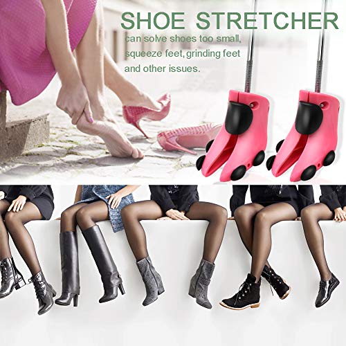 APREUTY Shoe Stretcher Women and Men's Shoe Stretcher Boots Stretch for Wide Feet-Pair Pink
