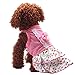 Binmer(TM)Pet Dog Clothes Puppy Flower Skirts Dress Crystal Bowknot Lace Floral Pet Princess Clothes (XL)