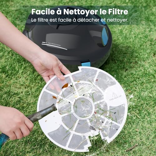 Robot Piscine, Robot Piscine sans Fil Y10 | Aspirateur Automatique et Puissant, 120 Minutes d'Autonomie & Auto-Stationnement, Conçu pour Bassins Enterrés et Piscines à Fond Plat jusqu'à 100 m²(Noir)