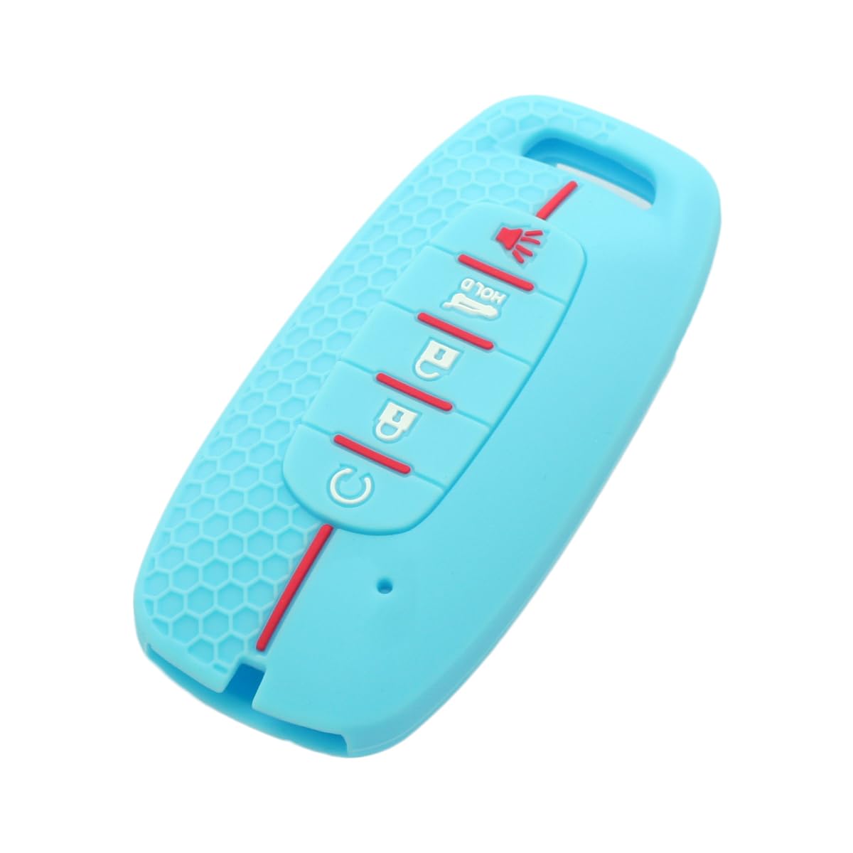 BROVACS Silicone Cover Protector Case Holder Skin Jacket Compatible with NISSAN 5 Button Smart Remote Key Fob CV9511 Light Blue
