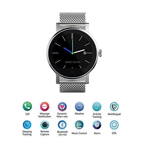 SMA 09-3 Fitness Tracker Smart Watch for Men Activity Tracker Heart Rate Monitor Fitness Watch IP54 Waterproof Smart Watches Step Tracker Watch