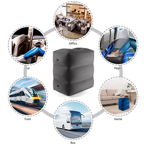 Inflatable Foot Rest for Air Travel, Toddler Airplane Bed Adjustable