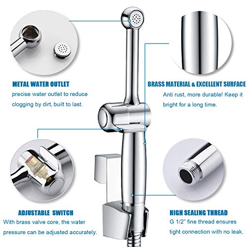 Handheld Toilet Sprayer,Hand Water Bidet Sprayer Shatafa Bathroom Jet