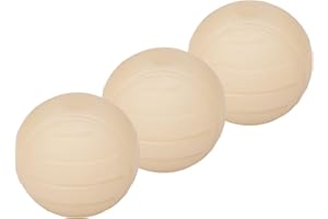 Amazon Basics Dog Toys, Interactive Glow Rubber Balls, (Pack of 3), 2.5 inch, Beige