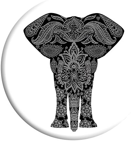 Cute Cell Phone Holders ,Multi-Function Expanding Stand Mounts For Smartphones And Tablets ,Floral Elephant Pattern Phone Stand Mounts -- (White)