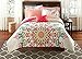 Teen Girls Twin/Twin XL Rainbow Unique Prism Pink Blue Green Colorful Patten Bedding Set (6 Piece Bed in a Bag)