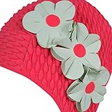 Latex Swim Cap With Flowers