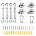 Yoodelife Shade Sail Hardware Kit for Triangle Square Shade Sails Heavy Duty Stainless Steel with 4Pcs Turnbuckle, 4xPad Eye, 2xSnap Hook, 16x Screw, 16x Plastic Expansion