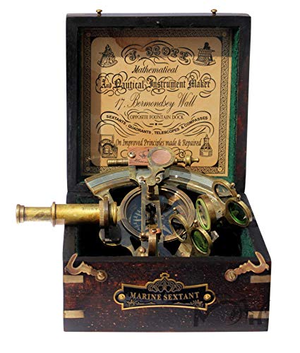 MARINE ART HANDICRAFTS '' Brass Sextant with