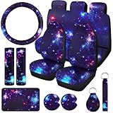Frienda 15 Pieces Galaxy Car Seat Cover Steering