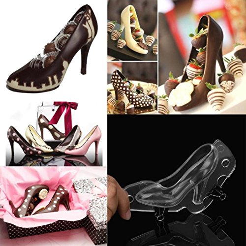 Hunzed Cake Mould, { 3D High Heel Shoe Cake Mold } { Chocolate Candy Jelly Bakeware Mould } Kitchen Baking Tool Wedding Decorating (A) - Thumbnail 6