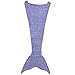 Mermaid Tail Blanket Crochet Knitted Mernaid Blankets - All Season Soft Warm Throws Blankets - Ariel Inspired Sleeping Bags for Kids Teens Adult Chrismas Thanksgiving Birthday - Purple Adult Size