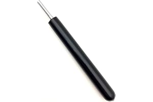 GROUND ZERO CREATIONS Paper Bead Roller Quilling Tool 4mm (5/32") Tip Diameter with 3/4" Slot Cut Through Tip to Hold Paper Includes Instructions