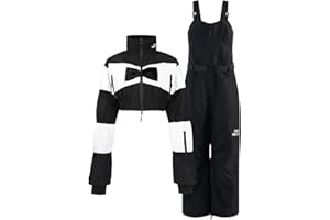 ISEE MIGGA Snow Suits Women Slim Ski Jacket and Pants Set Waterproof Snowboarding Winter Sports