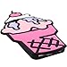 iPhone SE Case, MC Fashion 3D Super Cute Pink Cherry Summer Ice Cream Cone Protective Silicone Case Cover for Apple 5/5S/SE (Ice Cream Cone)