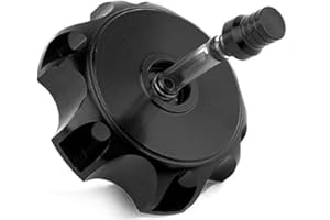 E-riding 49.5mm Gas Fuel Tank Cover Cap, CNC Aluminum Alloy Dirt Bikes Gas Cap with Breather Valve for 50cc 70cc 90cc 110cc 125cc 140cc 150cc 160cc Pit Dirt Motor Bike, Not Fit for ATV (Black)