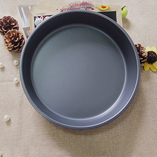 Click Here to See More Images BESTOMZ 6 Pcs Nonstick Pizza Pan Round Baking Tray Plate Bakeware 8 Inch