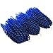 Silike 8'' Ombre Marlybob Kinky Curl (3 Bundles/pack) Back to School Afro Kinky Braid Hair Extension(T 1B/Blue)