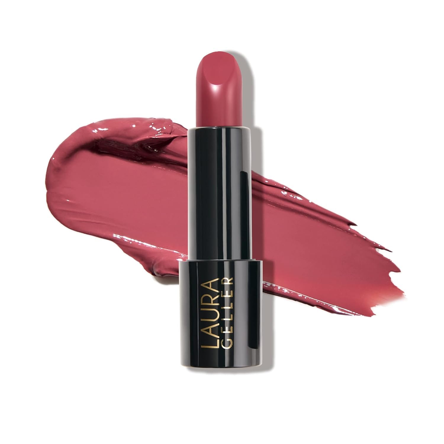 LAURA GELLER NEW YORK Modern Classic Lipstick - Real Rosy - Ultra-Rich Color - Luxurious and Lightweight (Cream Finish)