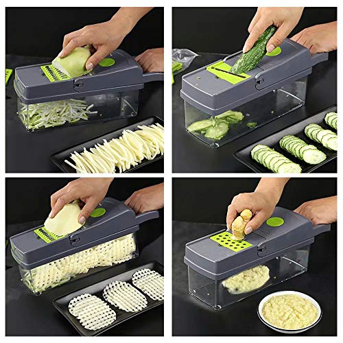 Preciser Vegetable Slicer Food Choppers and Dicers 12In1 Mandoline