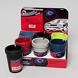 Black Duck Brand Set of 3 Butt Bucket Plastic Ashtray Assorted Colors 4-1/4" x 3" (Set of 3 Plastic)