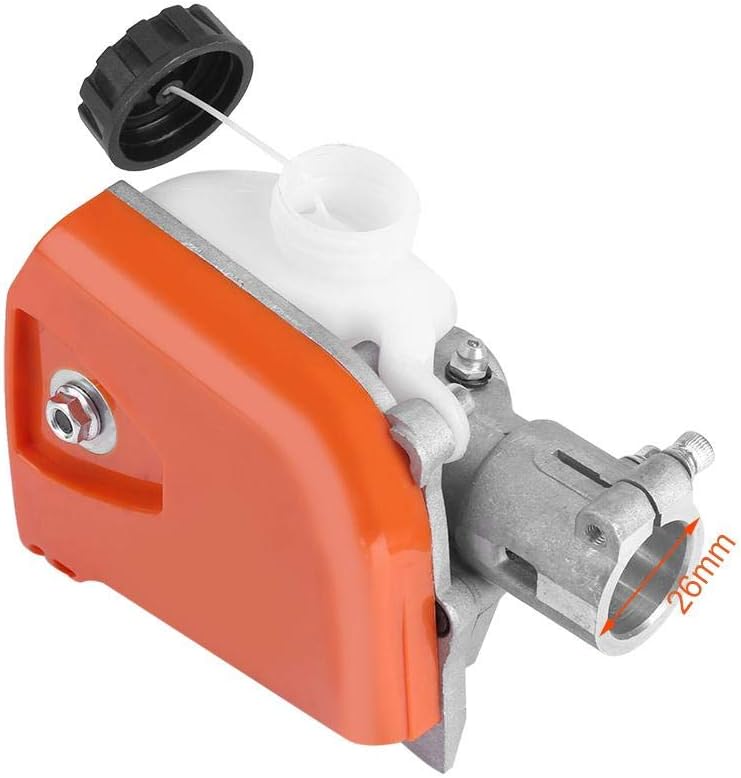 26mm Chainsaw Gearbox Head, Orange Spline Gear Head Pole Saw Tree Cutter Chainsaw Gearbox Gear Head Tool for Lawn Mower Attachment (9 Spline): Home Improvement