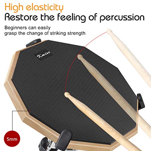 Practice Drum Pad, 12 Inch Exercise Pads Set Mat for Adult Kids with