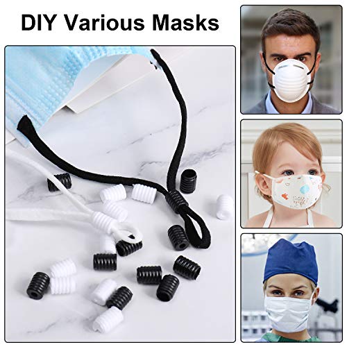 TOOVREN Upgraded Elastic String Bands Cord for Masks with Adjustable ...