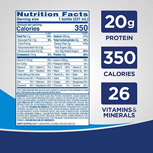 ENSURE ENLIVE MEAL REPLACEMENT SHAKE, 20G PROTEIN, 350 CALORIES, ADVANCED NUTRITION PROTEIN SHAKE, MILK CHOCOLATE, 8 FL OZ (PACK OF 4)