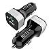 Quick Charge 3.0 Car Charger [QC 3.0] Fast Charger - LOVPHONE 2-Port / Dual USB Car Charger Adapter [QC 2.0 Compatible] Black Set with Micro USB Cable and Type-C adapter