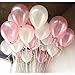 KUMEED 100 pcs White Balloons 10 inch Latex Balloons 180g/bag Pearl White