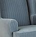 SureFit Stretch Pinstripe - Wing Chair Slipcover - French Blue